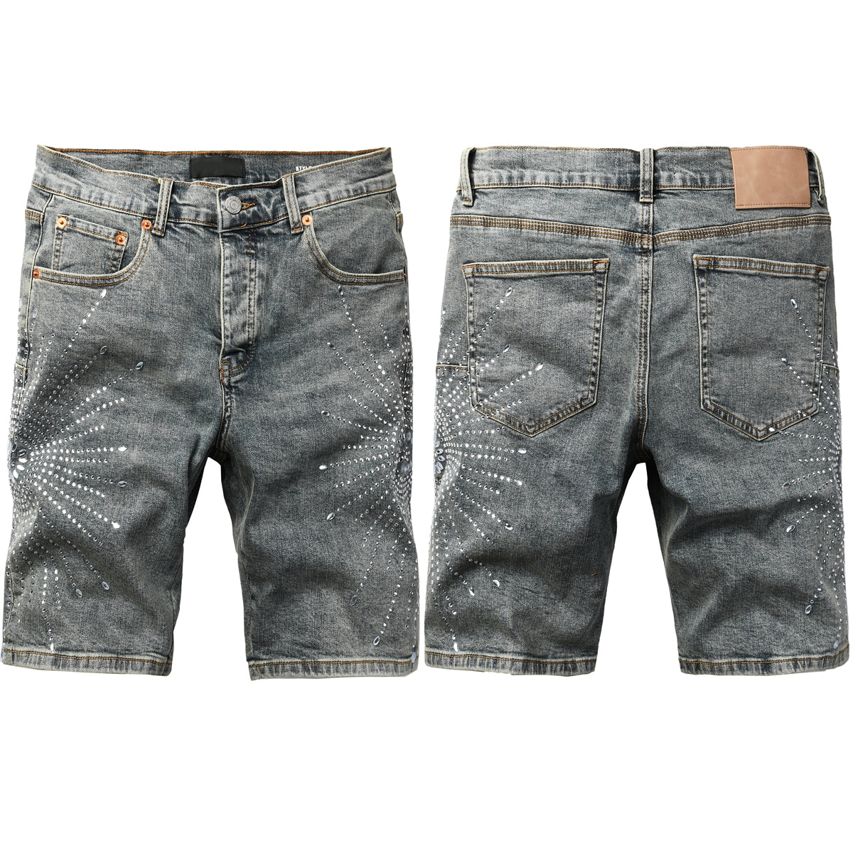 PURPLE Shorts Crystals 5093