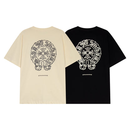 Chrome Hearts Sanskrit Horseshoe Cross T-shirt TB36