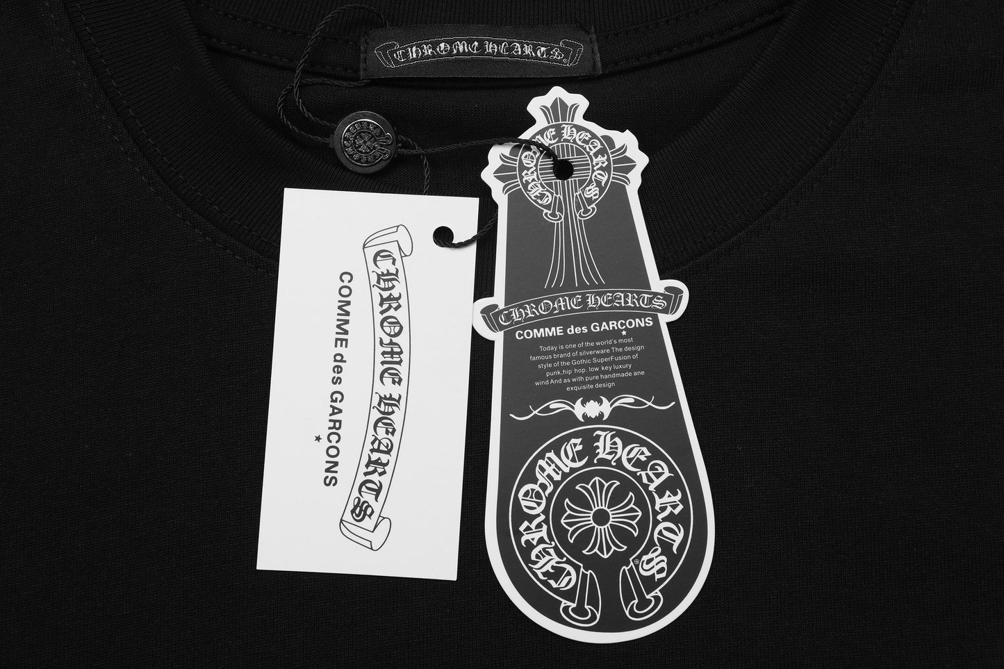 Chrome Hearts Ring Cross Floral Embroidered Vintage Gothic T-shirt 2604
