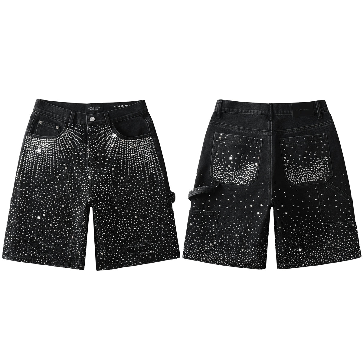 PURPLE Shorts Crystals 5099