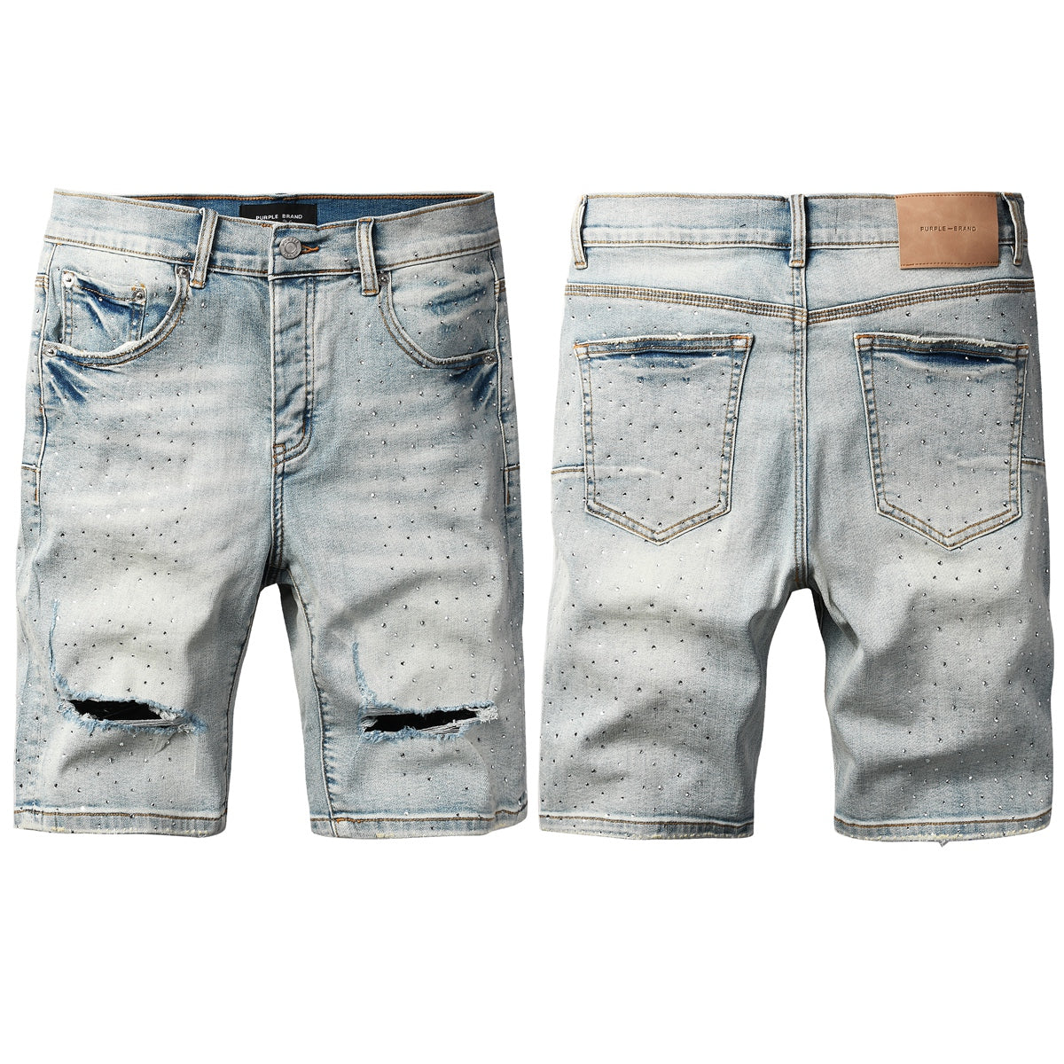 PURPLE Shorts Crystals 5113