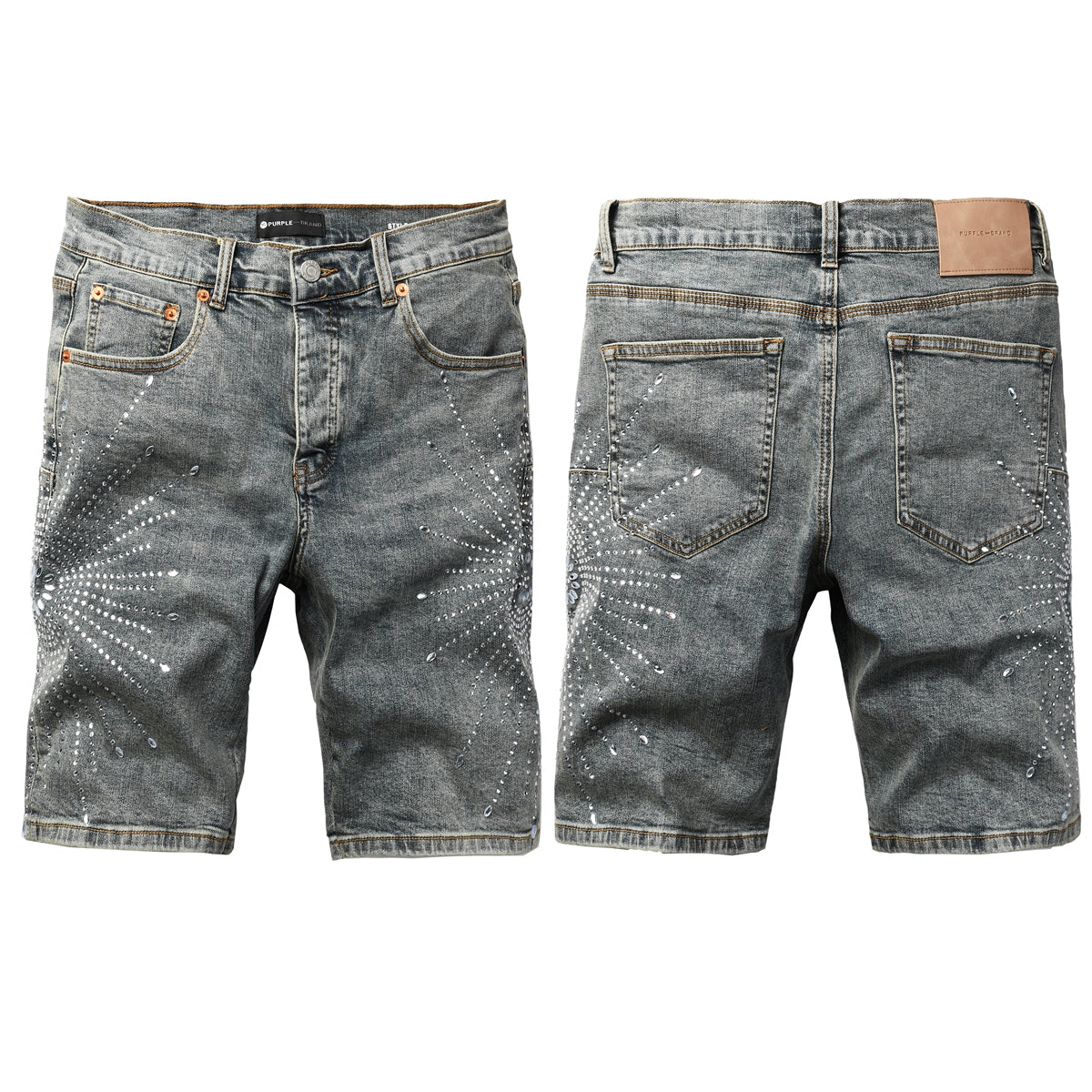 PURPLE Shorts Crystals 5093