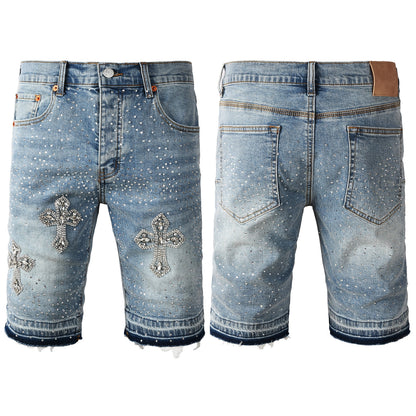 PURPLE Shorts Crystals 5098