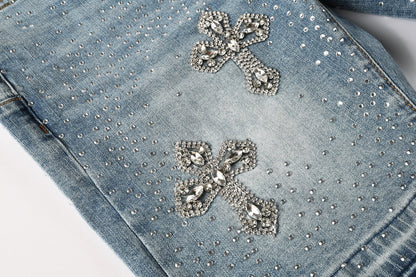 PURPLE Shorts Crystals 5098